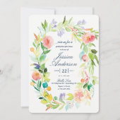 Aquarelle de graduation Invitation Open House (Devant)