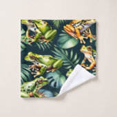 Aquarelle de grenouilles (Gant de toilette)