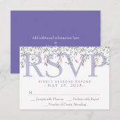 Aquarelle de jardin secret Floral Lilac RSVP (Devant / Derrière)