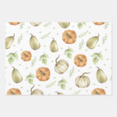 Aquarelle de la récolte citrouille et des feuilles (Devant 2)