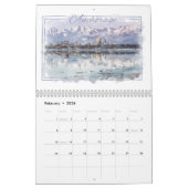 Aquarelle de l'Alaska Calendrier 12 mois (Feb 2026)