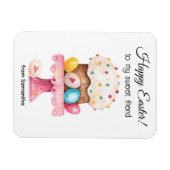 Aquarelle de l'ami heureux de Pâques Magnet flexib (Horizontal)