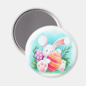 Aquarelle de lapin de Pâques | Magnet (Recto/Verso)
