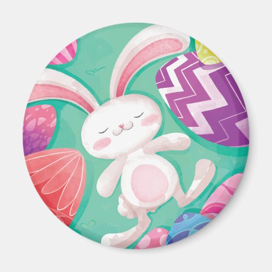 Aquarelle de lapin de Pâques | Magnet (Devant)