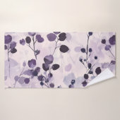 Aquarelle de lavande Eucalyptus Floral (Serviette de bain)