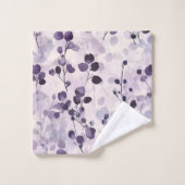 Aquarelle de lavande Eucalyptus Floral (Gant de toilette)