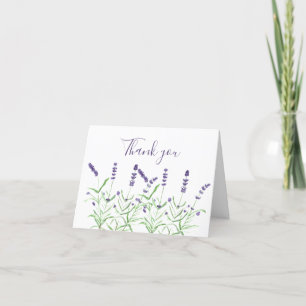 Aquarelle de lavande Merci Mariage Floral