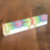 Aquarelle de l'enseignant d'art Plaque de nom, cad (Taille)