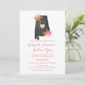 Aquarelle de l'état de l'Alabama Faire-part de mar (Debout devant)