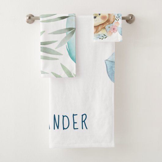 Aquarelle de Lion personnalisée (En situation)