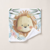 Aquarelle de Lion personnalisée (Gant de toilette)