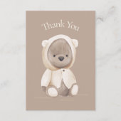 Aquarelle de l'ours mignonne Merci Baby shower Bro (Devant)