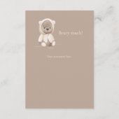 Aquarelle de l'ours mignonne Merci Baby shower Bro (Dos)