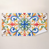 Aquarelle de majolica ornement (Serviette de bain)
