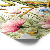 Aquarelle de Mantis de fleurs Impression - Mantis  (Coin)