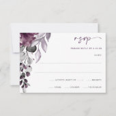 Aquarelle de Mariage de prune violette Folial RSVP (Devant)