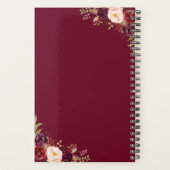 Aquarelle de Marsala Bourgogne Mariage Floral roug (Dos)