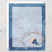 Aquarelle de méduse - Lettre sans papier (Devant / Derrière)