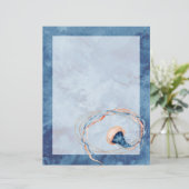 Aquarelle de méduse - Lettre sans papier (Debout devant)