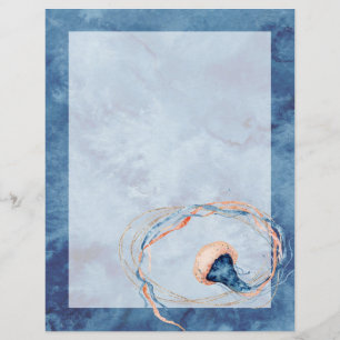 Aquarelle de méduse - Lettre sans papier