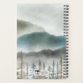 Aquarelle de montagne Planner de couverture souple (Dos)