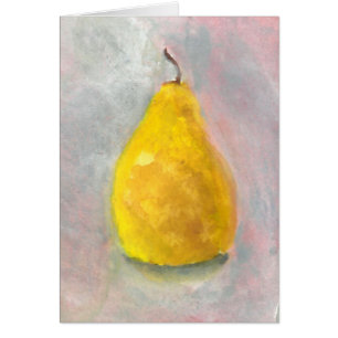 Aquarelle de nature morte de poire dorée