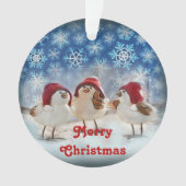 Aquarelle de neige des poulets de Noël (devant)