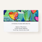 Aquarelle de Neon Badge d'identification de l'empl (Dos)