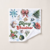 Aquarelle de Noël (Gant de toilette)