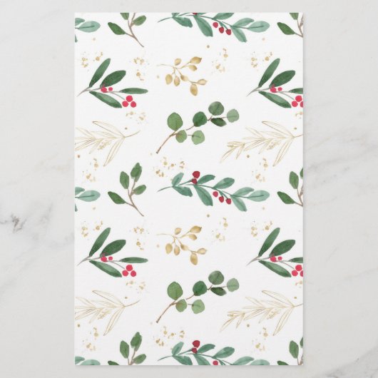 Aquarelle de Noël Bébé prédictions carte de consei (Dos)