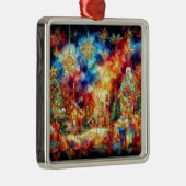 Aquarelle de Noël Ornement en verre tendu (Droite)