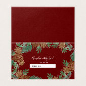 Aquarelle de Noël Pinecones Mariage Siège No. (Outside Unfolded)