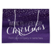 Aquarelle de nuit étoilée Noël gros sacs cadeaux (Devant)