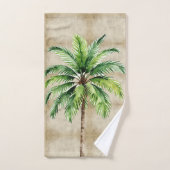 Aquarelle de palmier Tropical Élégant été (Serviette à main)