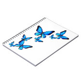Aquarelle de papillon bleu Carnet spiral (Côté gauche)