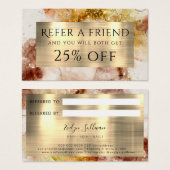 Aquarelle de Parties scintillant or Brown (Devant & derrière)