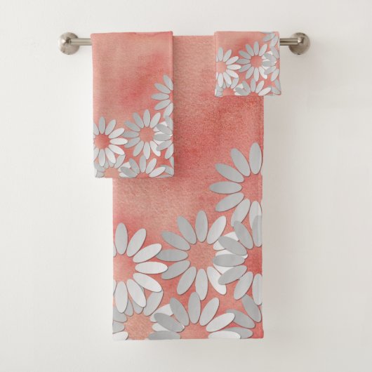 Aquarelle de pêche et fleurs blanches (En situation)