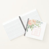 Aquarelle de pêche et livre d'hôtes de fleurs vert (Intérieur)