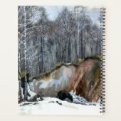 Aquarelle de peinture de ravin neigeux (Dos)