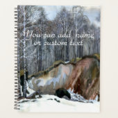 Aquarelle de peinture de ravin neigeux (Devant)