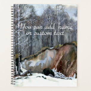Aquarelle de peinture de ravin neigeux