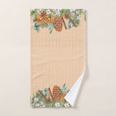 Aquarelle de pin orange de Noël (Serviette à main)