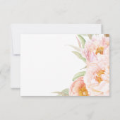 Aquarelle de pivoines roses luxuriantes RSVP flora (Dos)