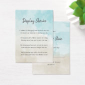 Aquarelle de plage No Wrap Douche étiquette cadeau (Bureau)