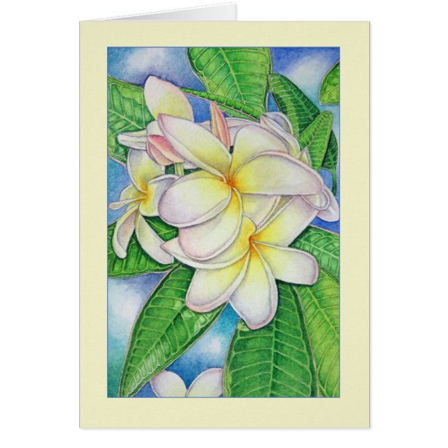 Aquarelle de Plumeria (Devant)