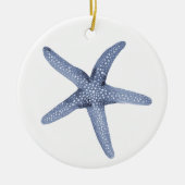 Aquarelle de poisson étoilé bleu ornement (Devant)