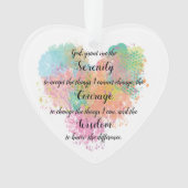 Aquarelle de prière de sérénité personnalisée (devant)