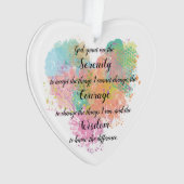 Aquarelle de prière de sérénité personnalisée (devant)