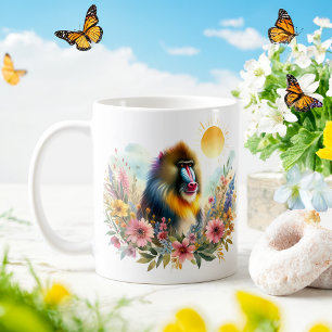 Aquarelle de printemps Mandrill - Kid Mug