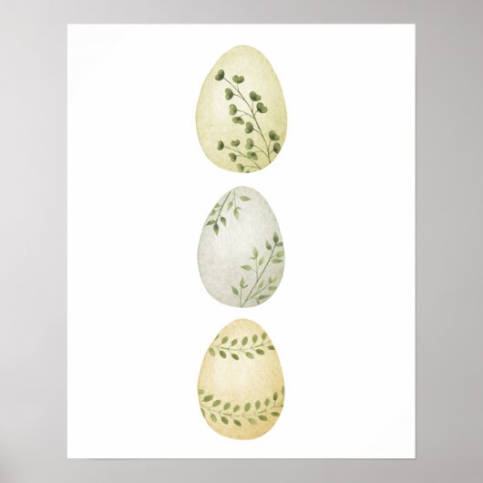 Aquarelle de printemps, OEuf de Pâques Poster d'ar (Devant)